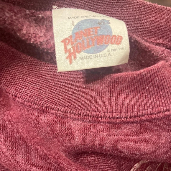 Vintage 90s Rehoboth Beach Delaware Sweatshirt Maroon Size Medium made in USA - Picture 4 of 4